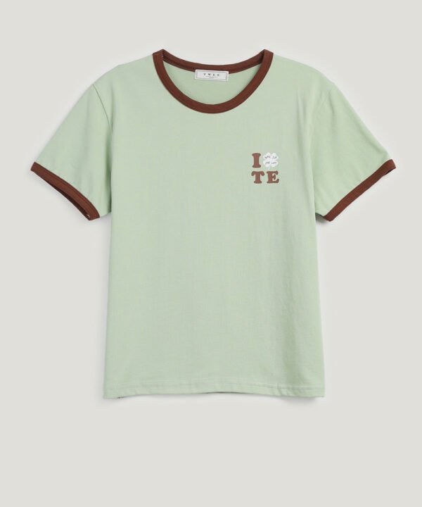 [TWEE] Clover Contrast Ringer T-Shirt - Image 9