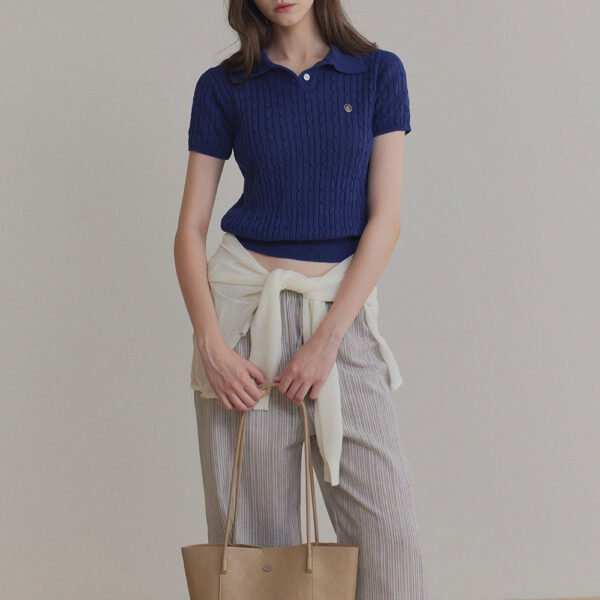 [TWEE] Blze Collared Short-Sleeve Knit