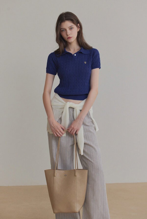 [TWEE] Blze Collared Short-Sleeve Knit
