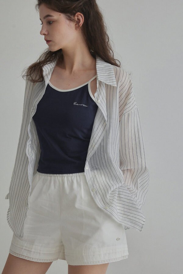 [TWEE] Benrit Oversized Stripe Shirt (with Scrunchie Set) - Image 5