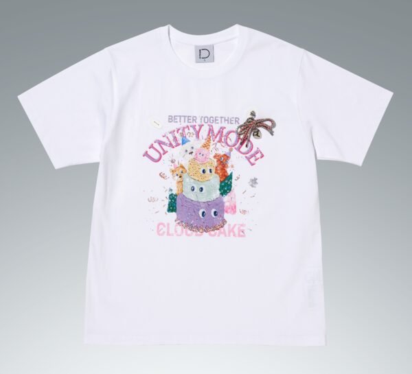 [DFRAME] 3-tier cloud cake "UNITY MODE" character children's short-sleeved T-shirt - Image 5