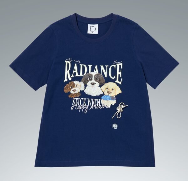 [DFRAME] Cute "RADIANCE" Puppy Printed Women's Short Sleeve Tee - Image 2