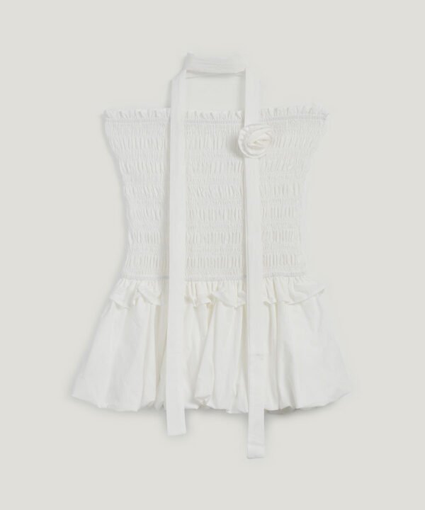 [TWEE] Ridin Pumpkin Smocked Banding Blouse (Strap Set) - Image 7