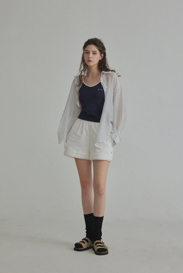 [TWEE] Benrit Oversized Stripe Shirt (with Scrunchie Set) - Image 6