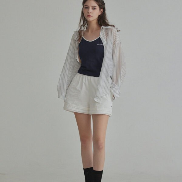 [TWEE] Benrit Oversized Stripe Shirt (with Scrunchie Set)