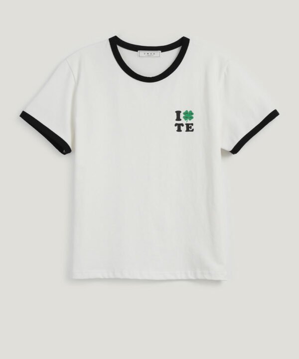 [TWEE] Clover Contrast Ringer T-Shirt - Image 7