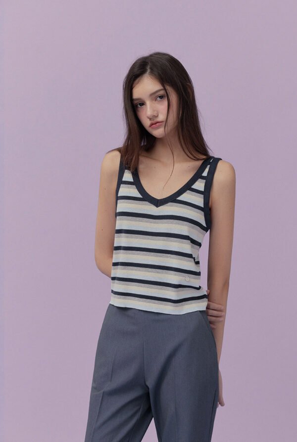 [TWEE] Meum Multi-Stripe Sleeveless Top - Image 2