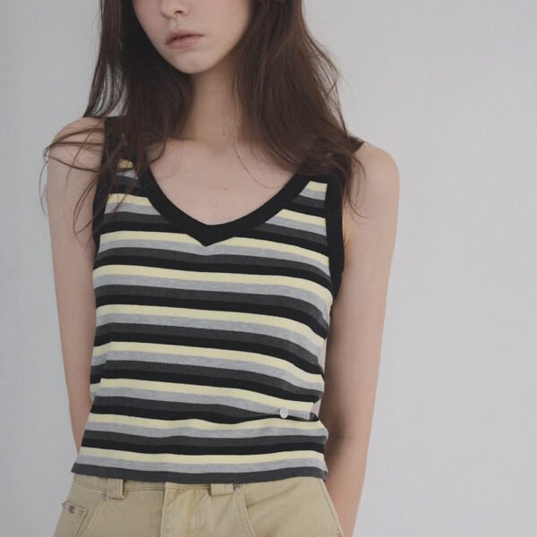 [TWEE] Meum Multi-Stripe Sleeveless Top