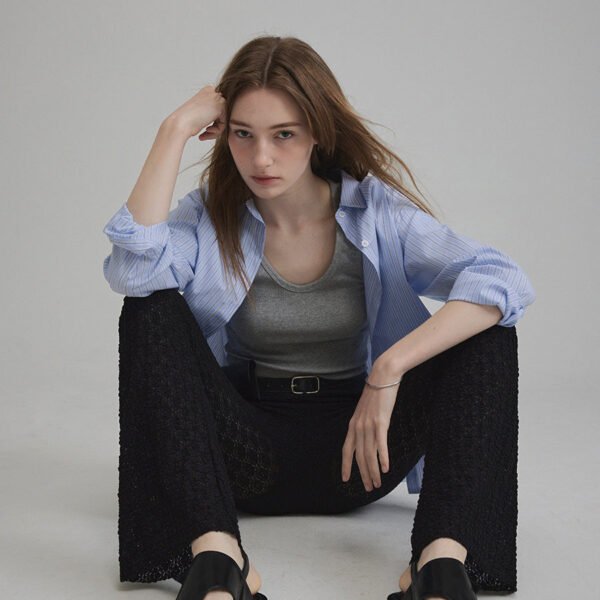 [TWEE] Powen Stripe Overfit Shirt