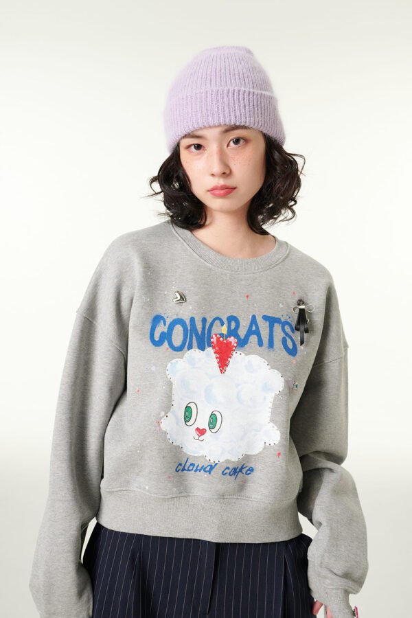 [CLOUD CAKE] Fashion unisex party style sweatshirts hot sale limited editon - Image 7