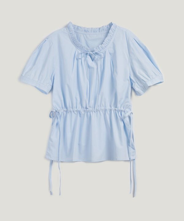 [TWEE] Cuzz Frill Strap Short Sleeve Blouse - Image 9