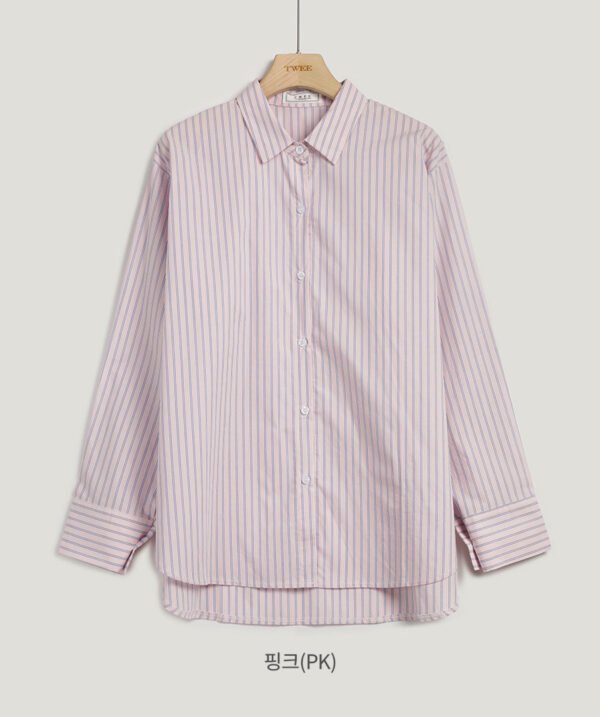 [TWEE] Powen Stripe Overfit Shirt - Image 7