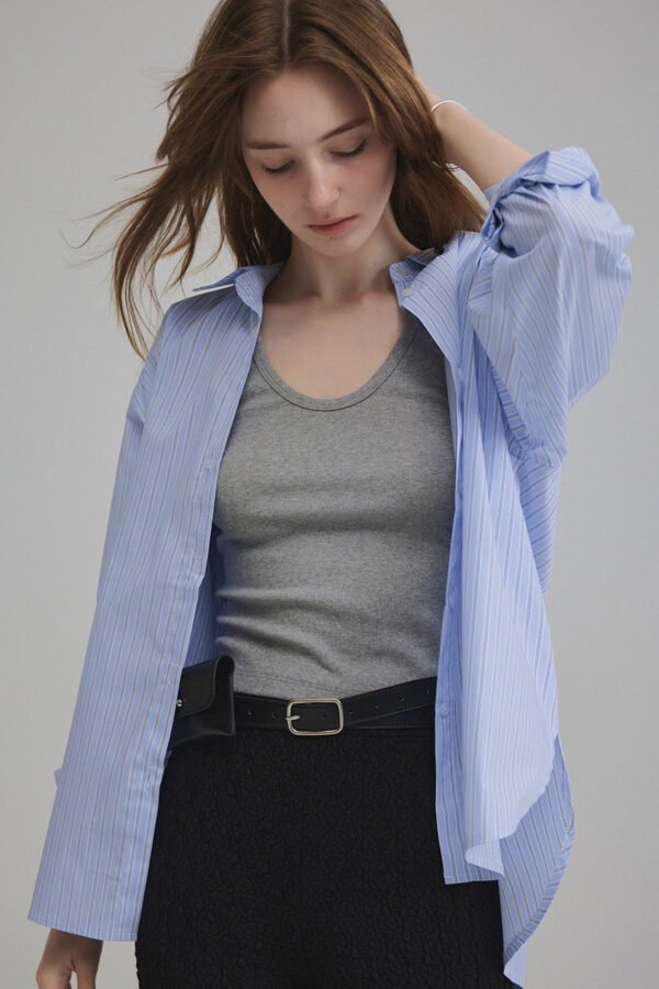 [TWEE] Powen Stripe Overfit Shirt - Image 3