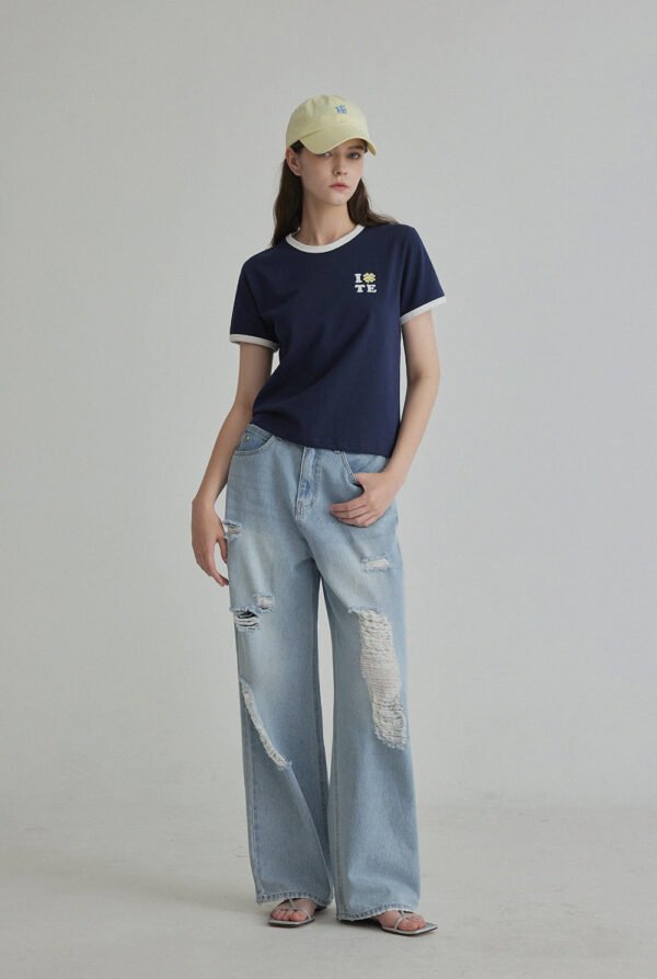 [TWEE] Clover Contrast Ringer T-Shirt