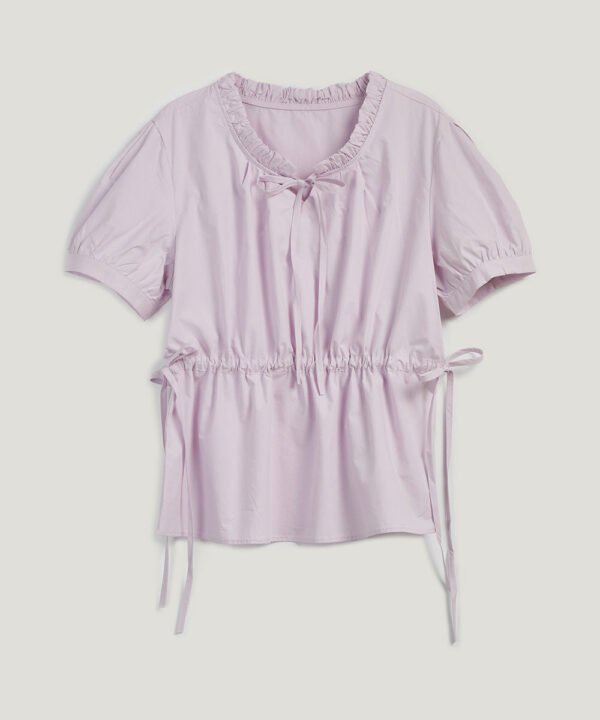 [TWEE] Cuzz Frill Strap Short Sleeve Blouse - Image 8